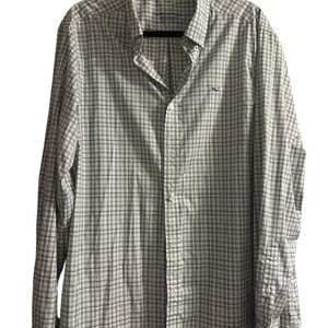 Men's Vineyard Vines Performance Gray Checkered Shirt